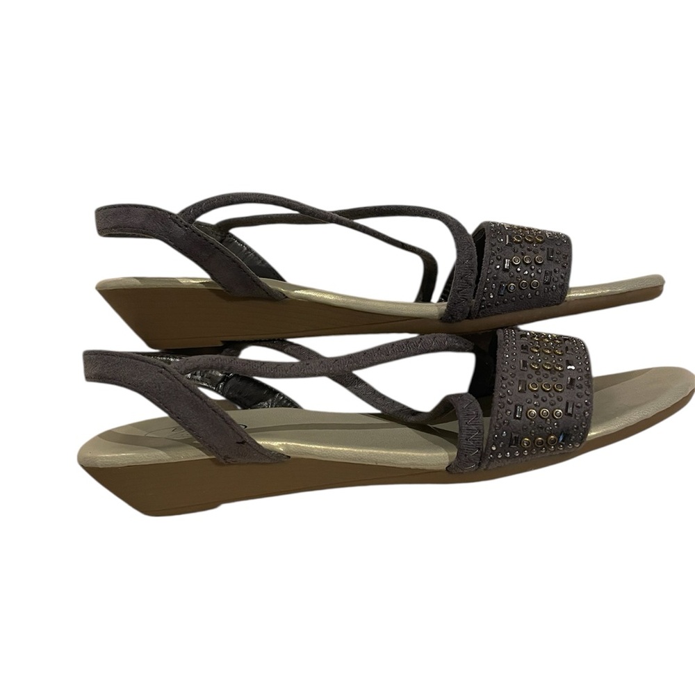 Exit LA Elegant Grey Wedge Sandals